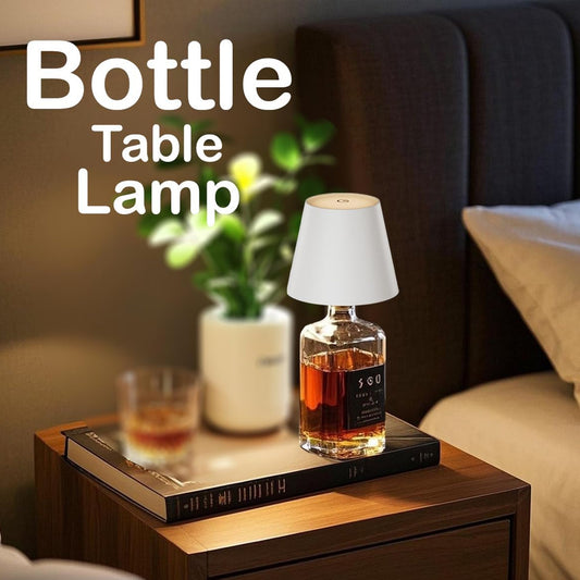 LED Wine Bottle Lamp – Touch Dimmable, Rechargeable (Set of 2)